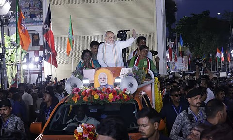 மயிலாப்பூரில் அமித்ஷா பிரம்மாண்ட ரோடு ஷோ: தமிழிசை சவுந்தரராஜனுக்காகத் தீவிர வாக்கு சேகரிப்பு!
